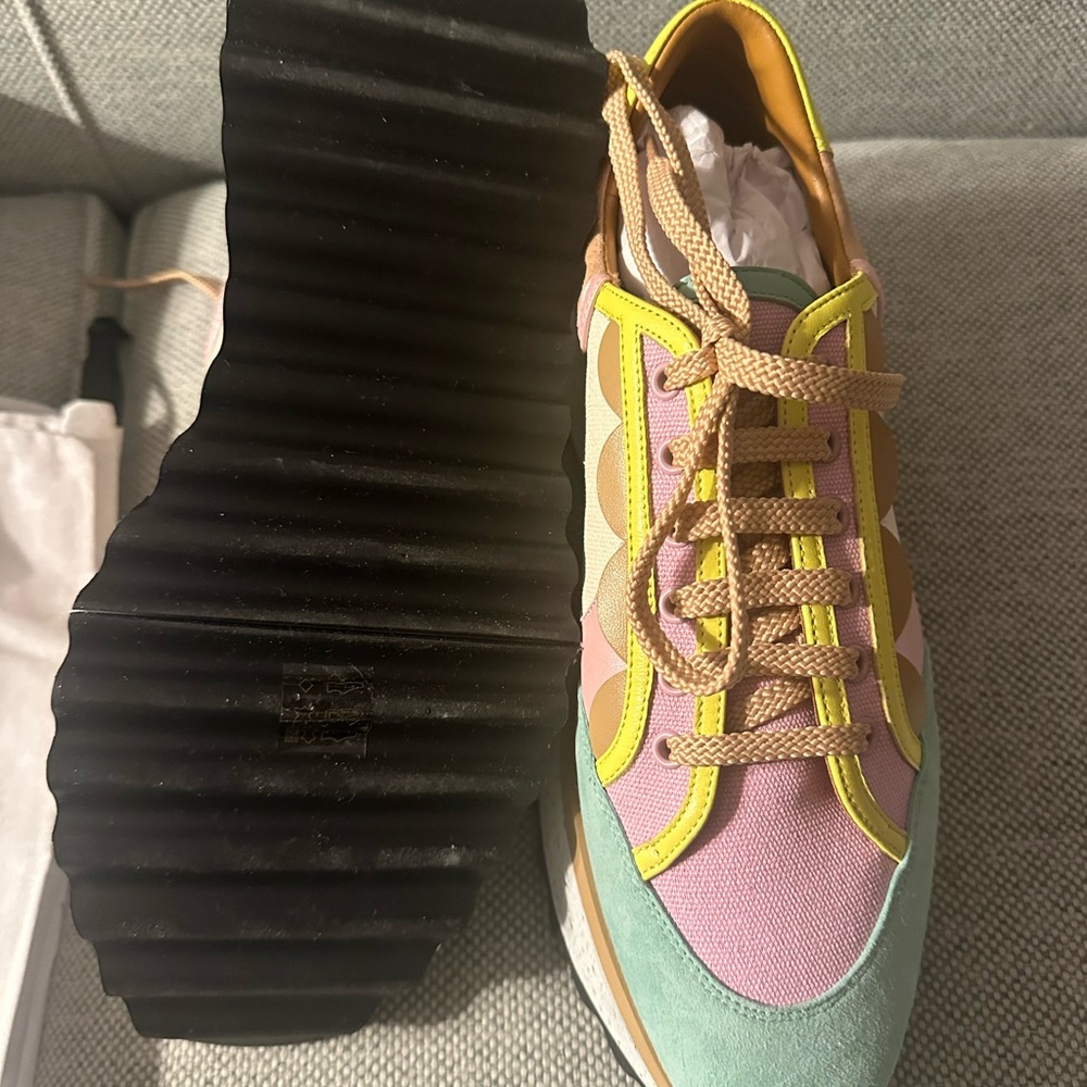 Robert Clergerie Pastel Multi-Color Sneakers Sz 8.5 - Picture 4 of 5